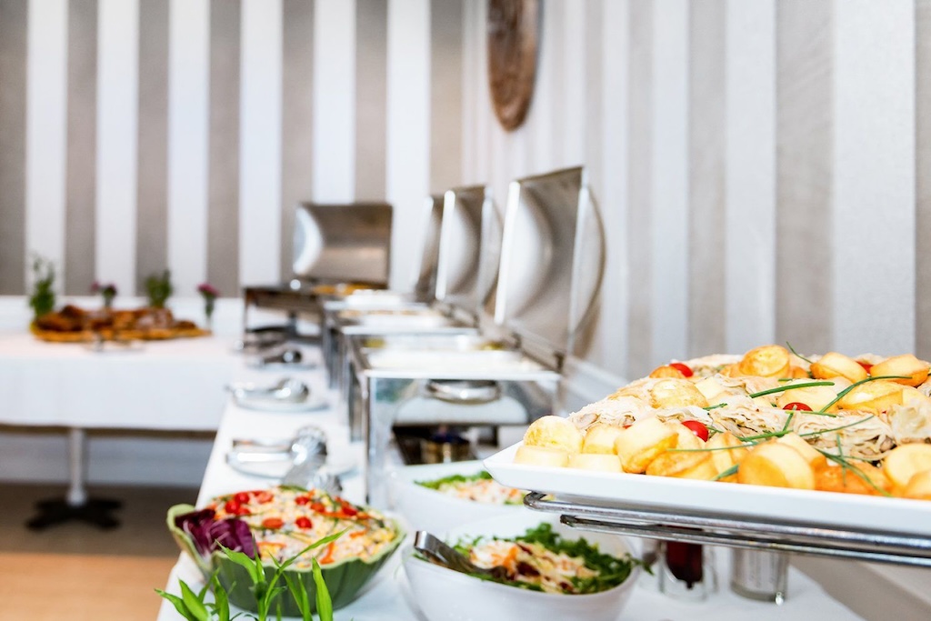 Photo of food laid out buffet style.