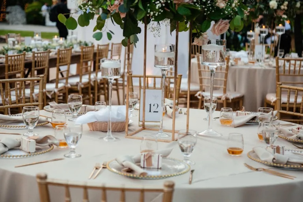 Photo of a decorade table with a number on it.